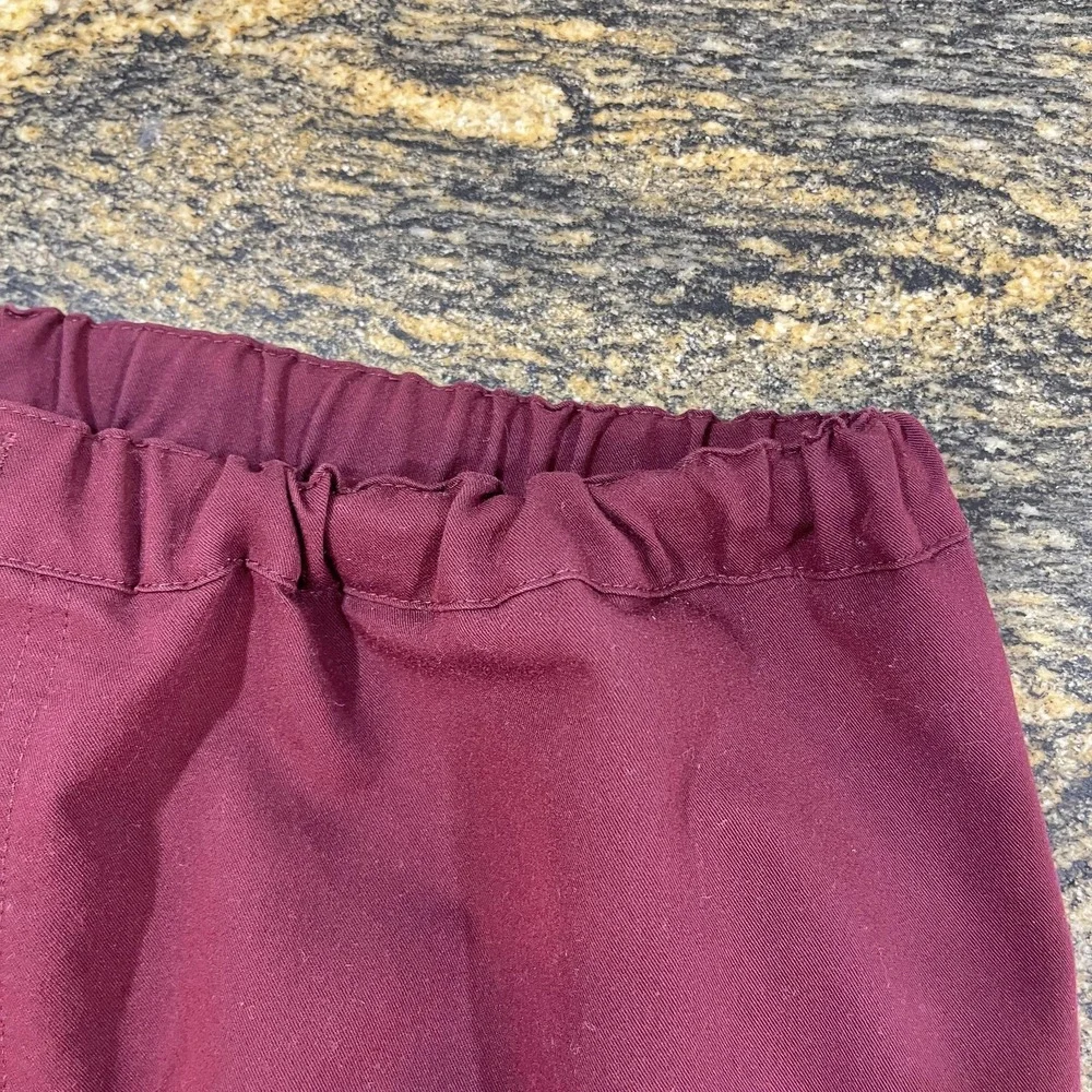 FIGS Scrub Pants Mens Large Burgundy Technical Collection‎ Drawstring FM4500